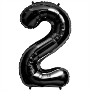 Black foil on sale number balloons